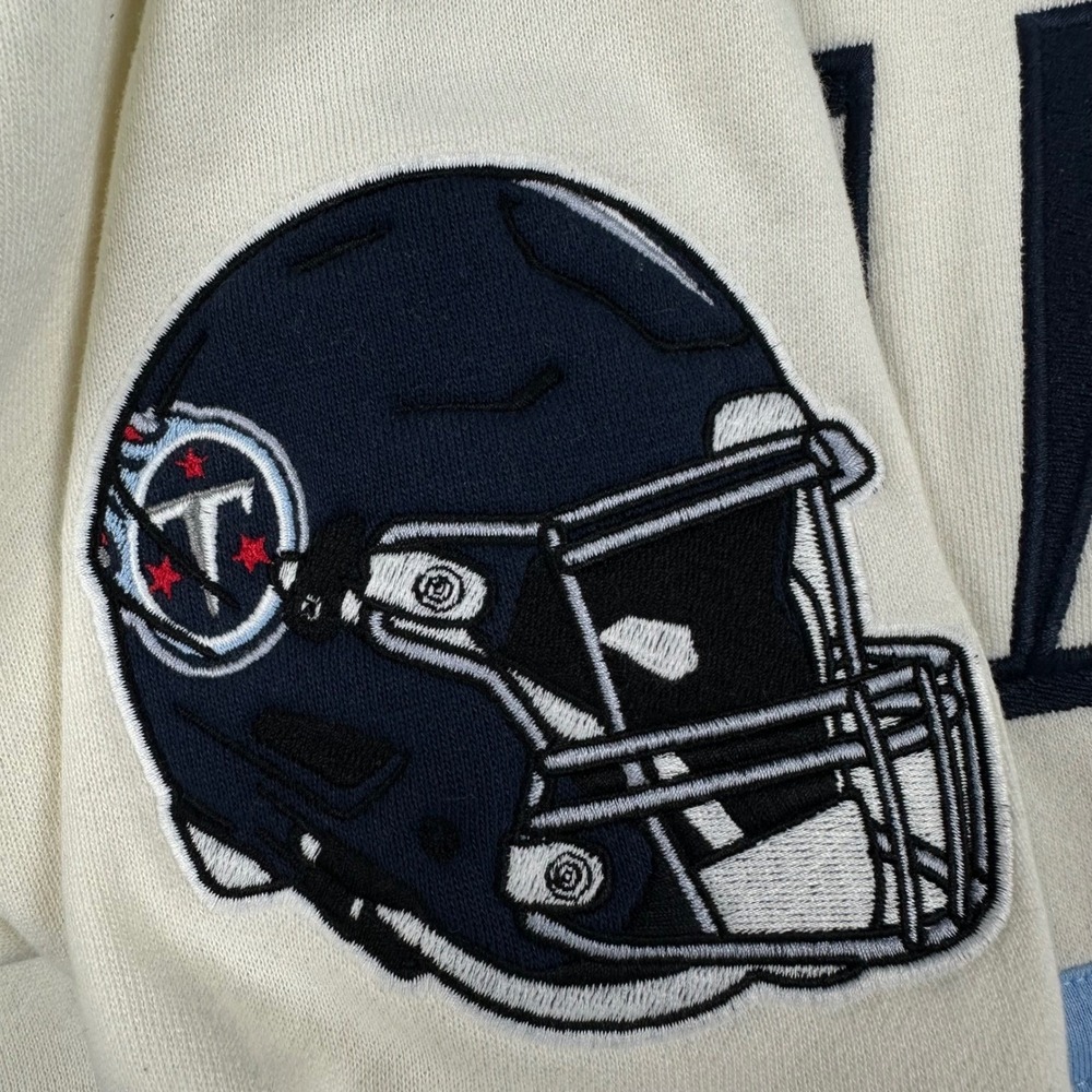 NEW 47 Brand Tennessee Titans NFL Crewneck Sweatshirt Blue Cream Maximalist XL - Picture 11 of 12